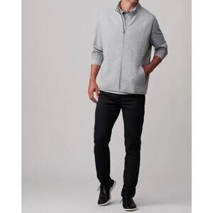 RHONE Gray Quilted Men's Sweater